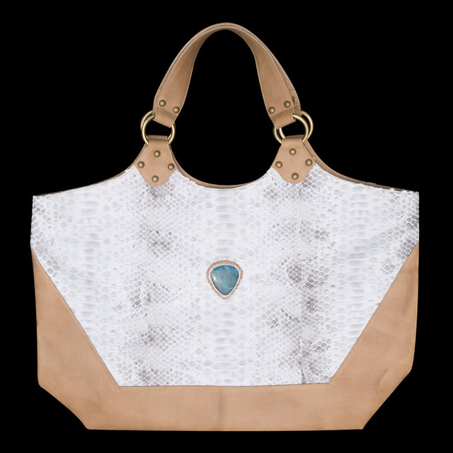 Tote Bag | White x Beige