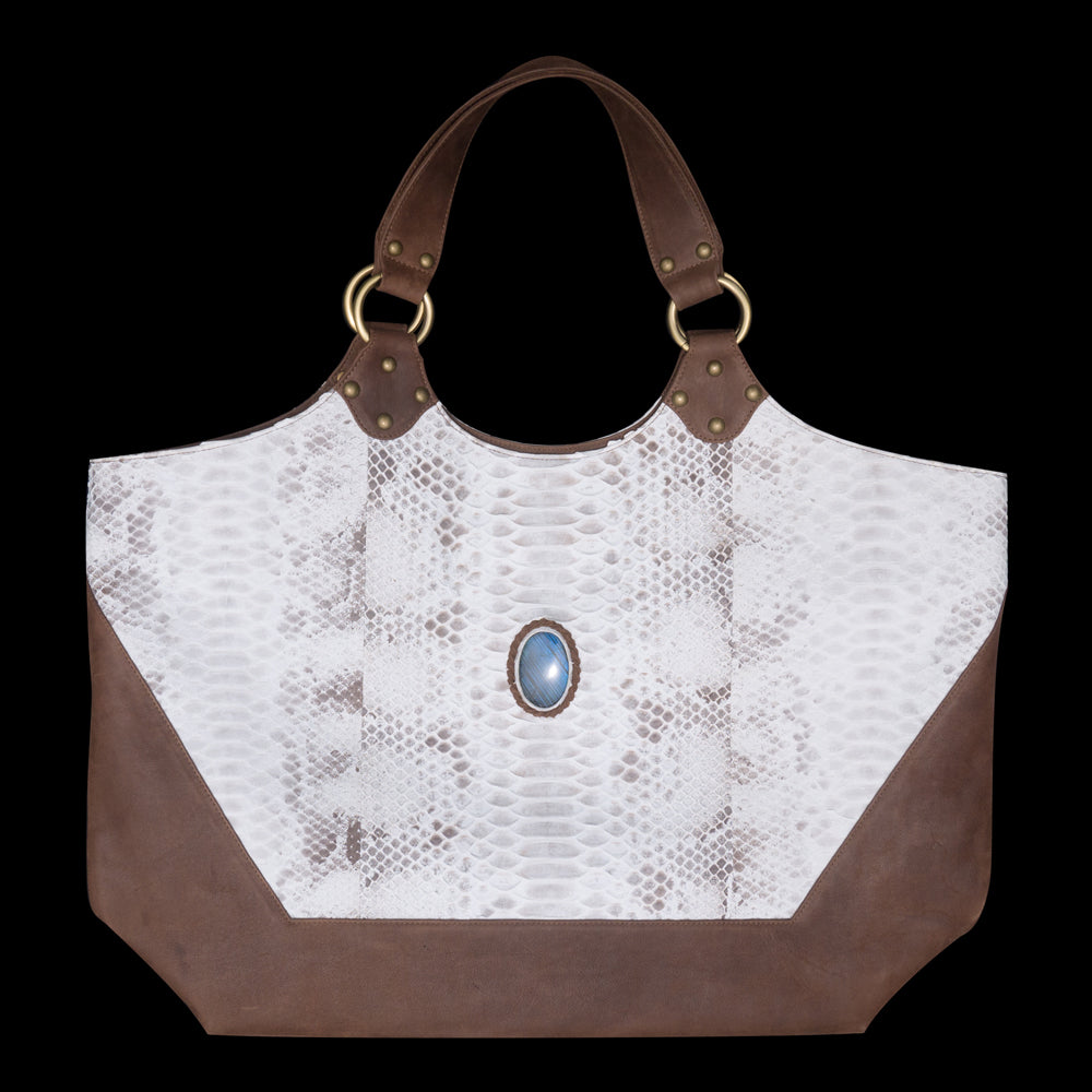 Tote Bag | White x Brown