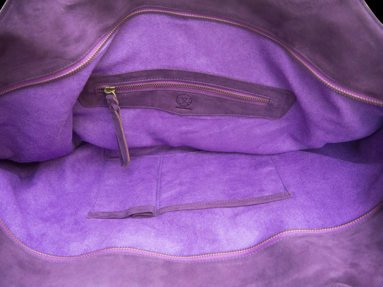 Tote Bag | White x Purple (Suede)